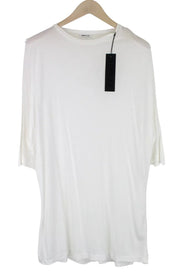 REPLAY Men's T-Shirt S White See-Through Short Sleeve Casual Pullover