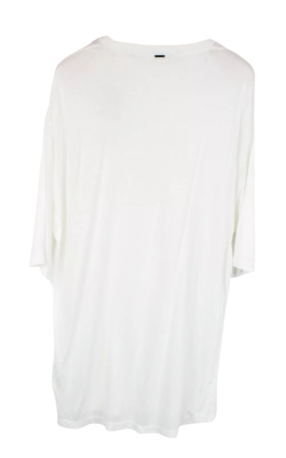 REPLAY Men's T-Shirt S White See-Through Short Sleeve Casual Pullover