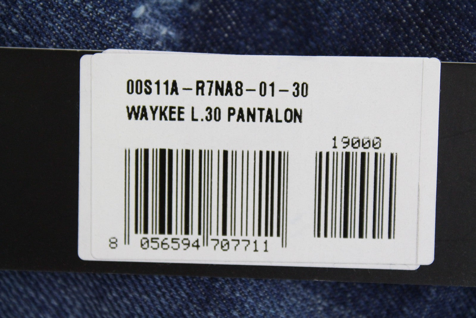 DIESEL Waykee R7NA8 Mens Jeans W30 L30 Straight  Washed Cotton Blue Denim