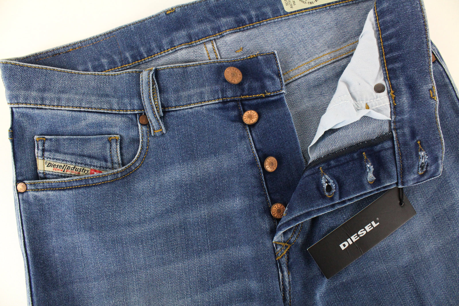 DIESEL Tepphar-X R8XA3 Men's Blue Jeans W28/L34 Slim Carrot Cotton Washed