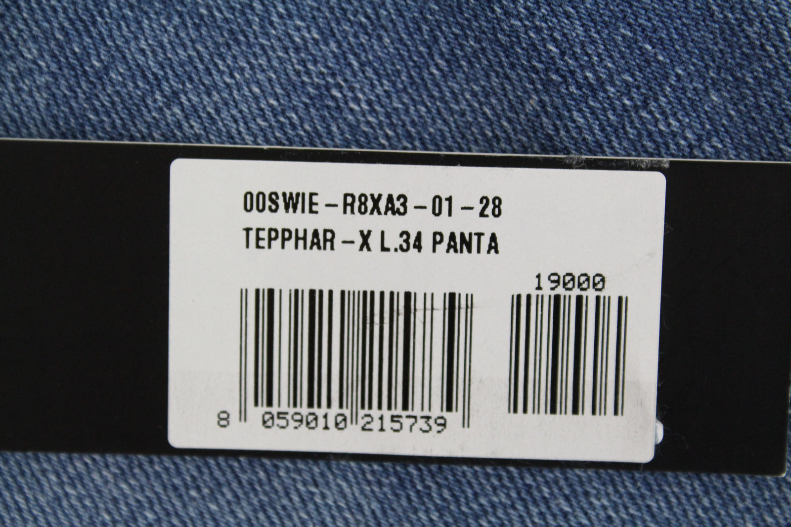 DIESEL Tepphar-X R8XA3 Men's Blue Jeans W28/L34 Slim Carrot Cotton Washed