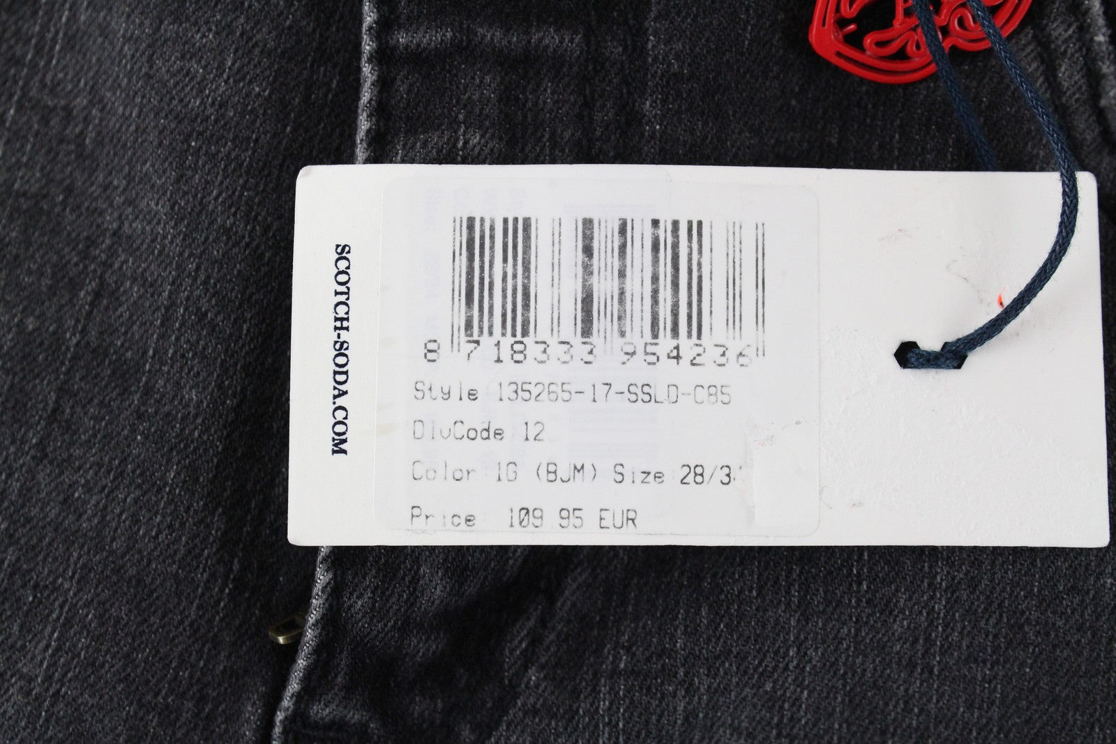 SCOTCH & SODA Supreme Women Jeans W28/L34 Slim Straight Grey Cotton Stretch