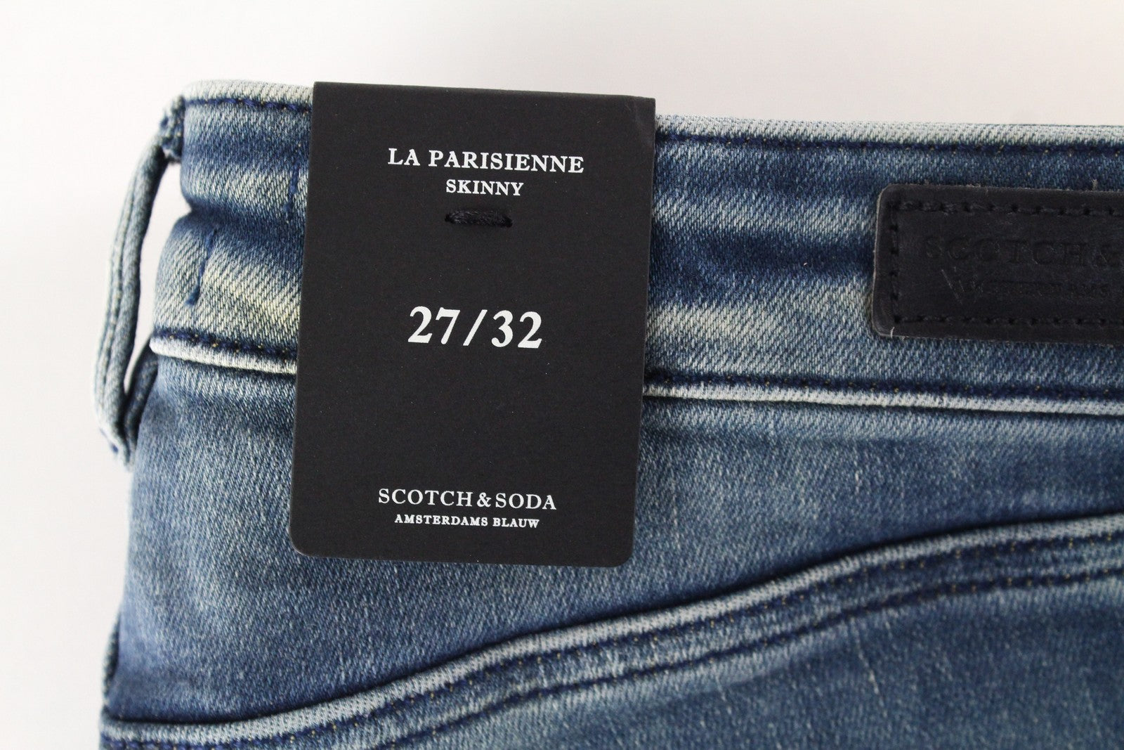 SCOTCH & SODA Ams Blauw Women Jeans W27/L32 Skinny Blue Cotton Stretch Washed