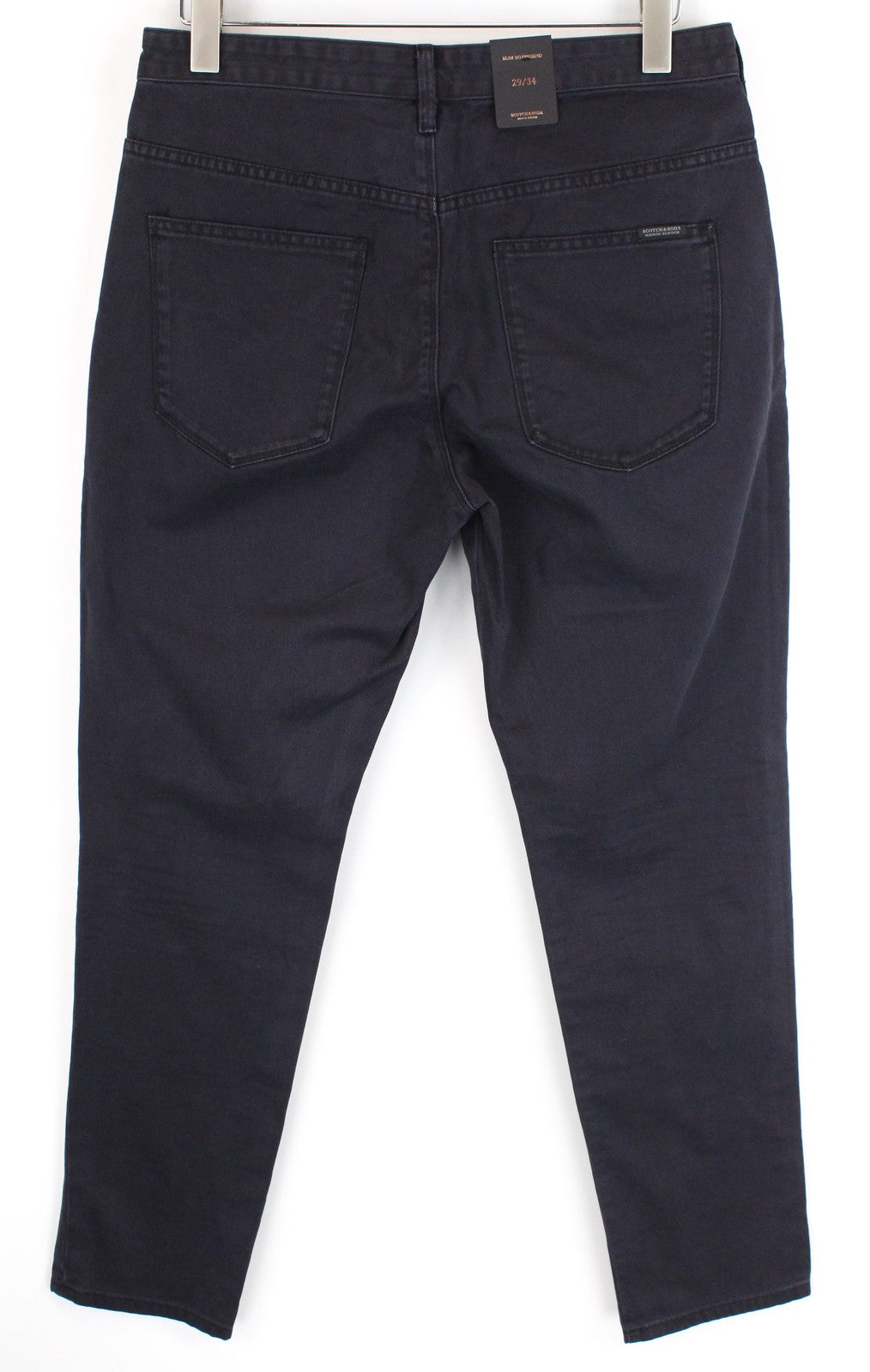 MAISON SCOTCH Women Jeans W29/L34 Slim Boyfriend Fit Cotton Navy Zip-Fly Ripped