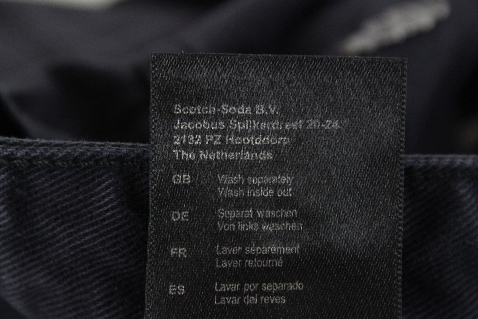 MAISON SCOTCH Women Jeans W29/L34 Slim Boyfriend Fit Cotton Navy Zip-Fly Ripped