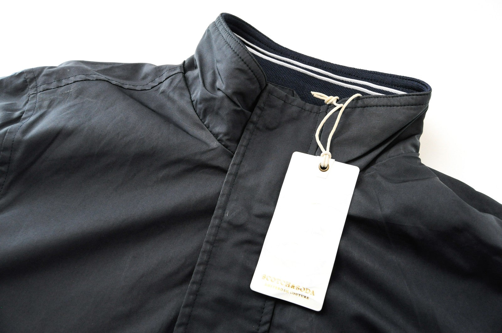 SCOTCH & SODA Ams Couture Men Jacket M Dark Grey Zipped Lightweight Jacket