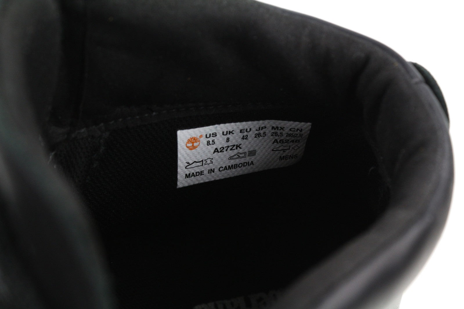 TIMBERLAND A27ZK Men Boots EU42 Black Leather Logo Waterproof TimberDry ReBOTL