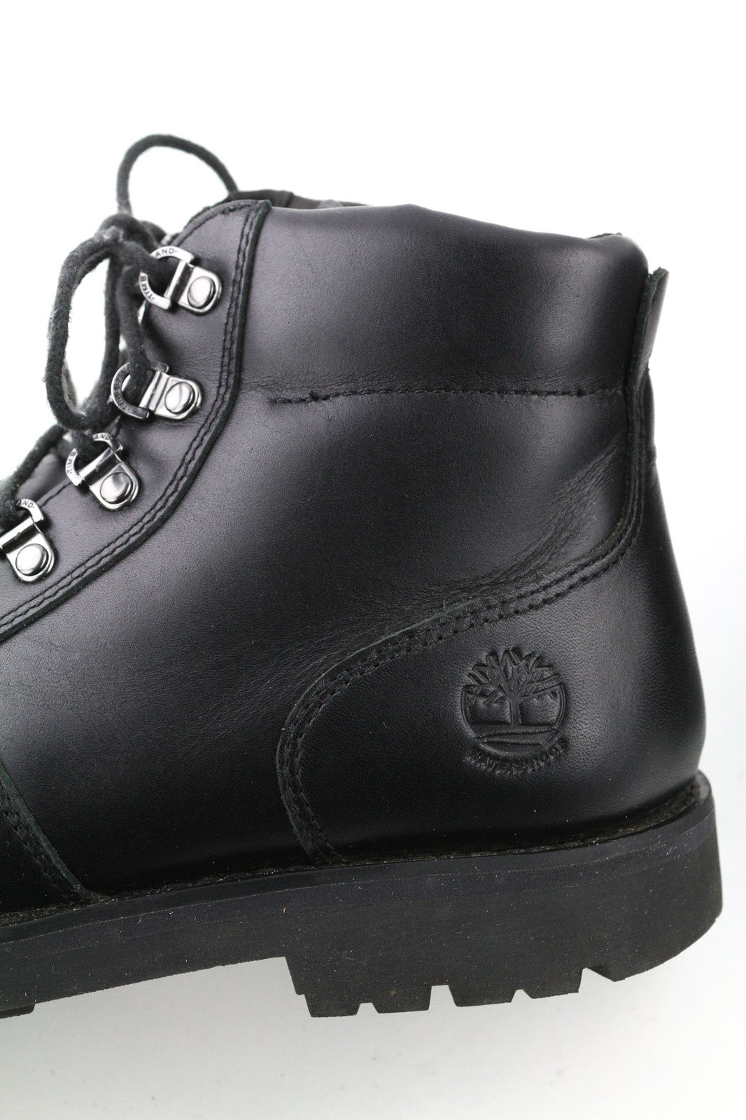 TIMBERLAND A27ZK Men Boots EU42 Black Leather Logo Waterproof TimberDry ReBOTL