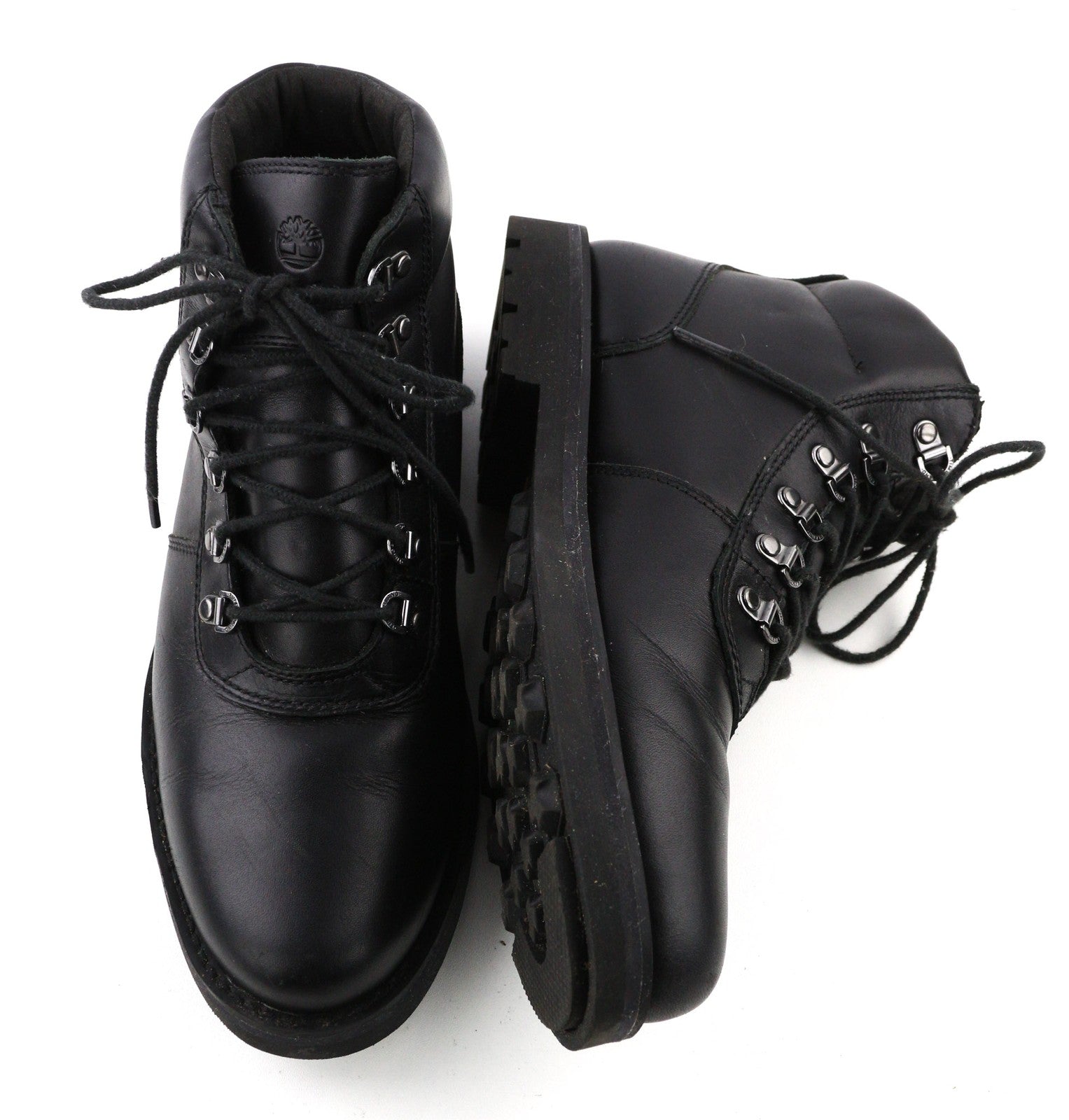 TIMBERLAND A27ZK Men Boots EU42 Black Leather Logo Waterproof TimberDry ReBOTL