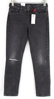 SCOTCH & SODA Supreme Women Jeans W29/L32 Slim Straight Fit Grey Cotton Stretch