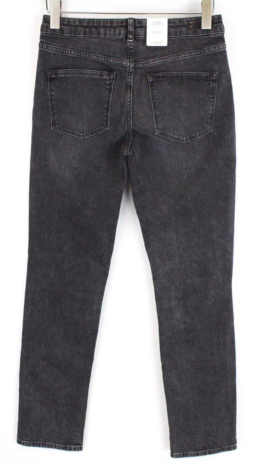 SCOTCH & SODA Supreme Women Jeans W29/L32 Slim Straight Fit Grey Cotton Stretch