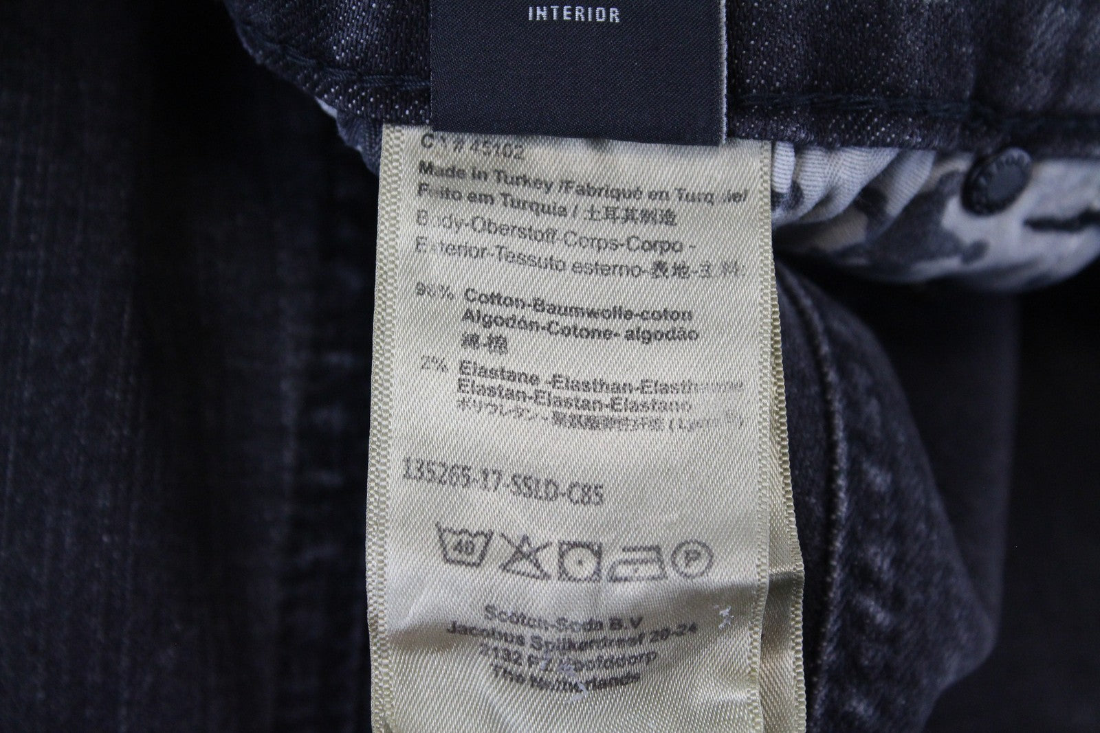 SCOTCH & SODA Supreme Women Jeans W29/L32 Slim Straight Fit Grey Cotton Stretch