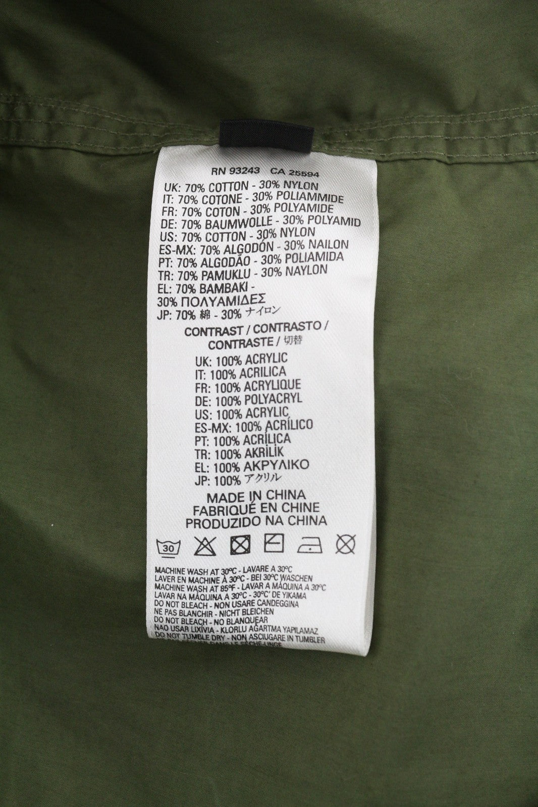 DIESEL W-Terry Women Jacket S Green Parka Zip Hooded Sherpa Lined RRP€395