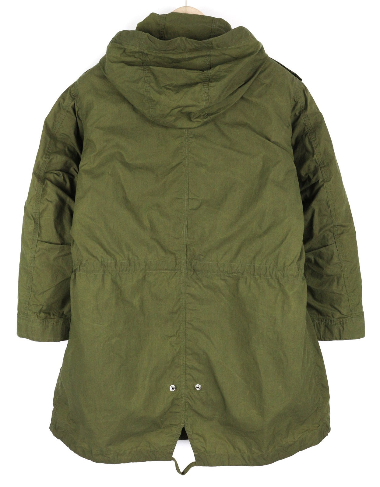 DIESEL W-Terry Women Jacket S Green Parka Zip Hooded Sherpa Lined RRP€395