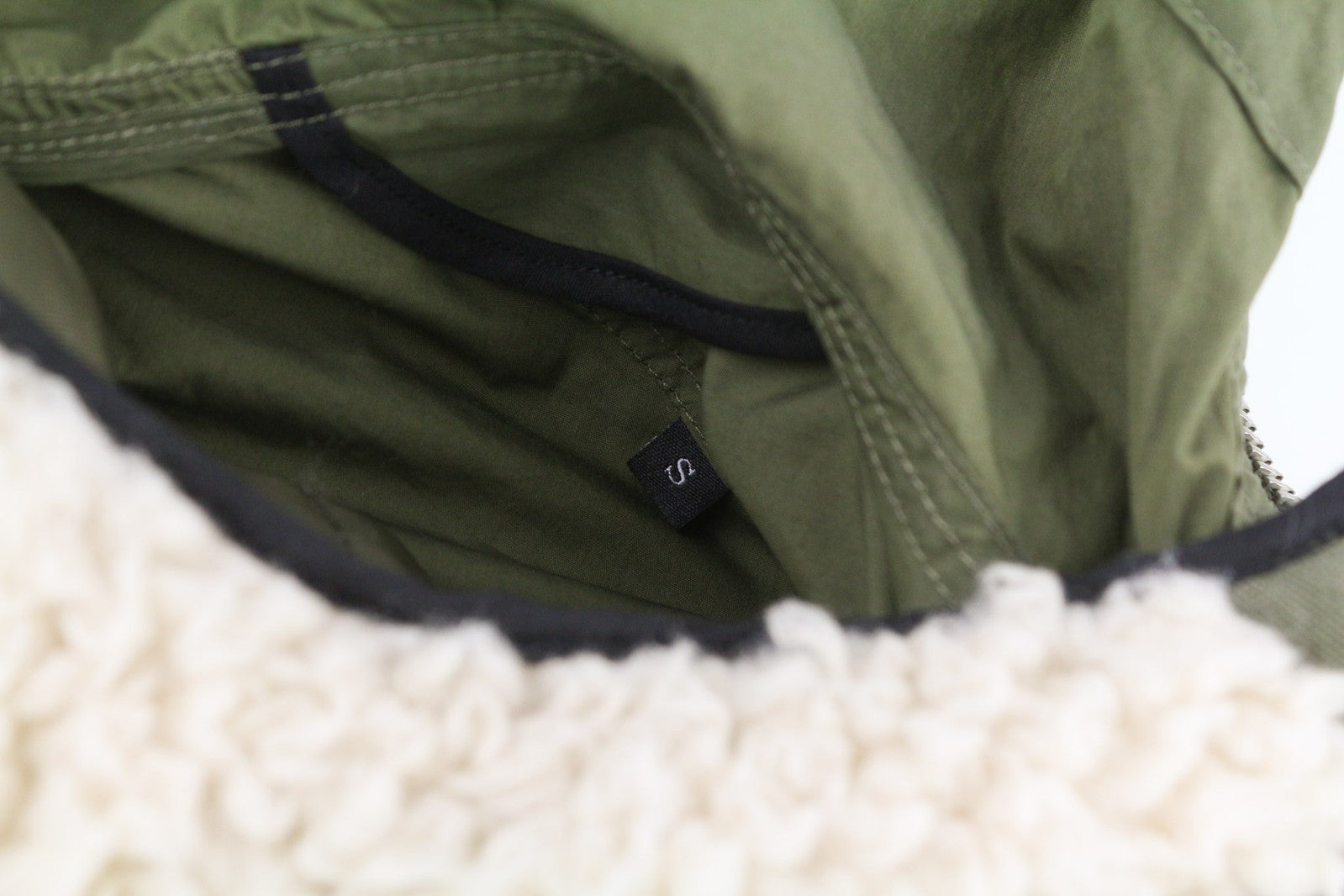 DIESEL W-Terry Women Jacket S Green Parka Zip Hooded Sherpa Lined RRP€395