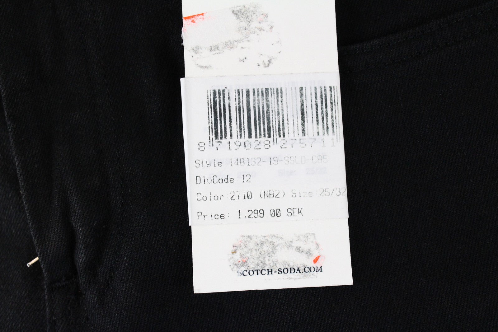 SCOTCH & SODA La Bohemienne Women Jeans W25/L32 Skinny Fit Black Cotton Stretch