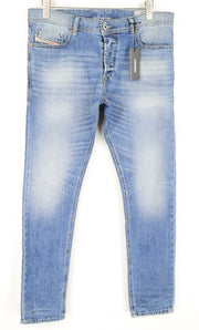 DIESEL Tepphar 0842H Men Jeans W33/L32 Slim Carrot Fit Light Blue Stretch