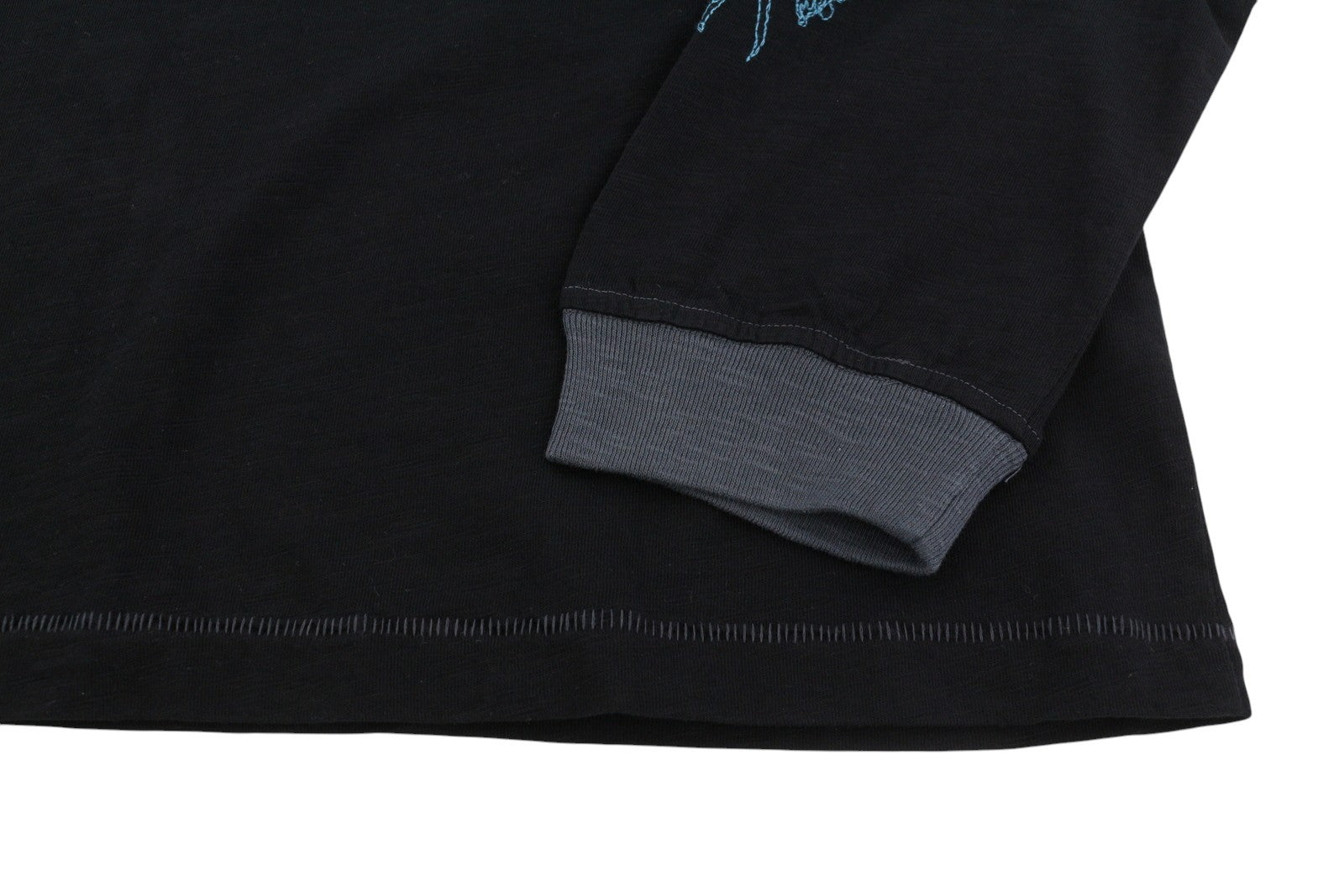 DIESEL T-Justle-LS-E9 Men T-Shirt L Black Long Sleeve Crew Neck Cotton RRP€135