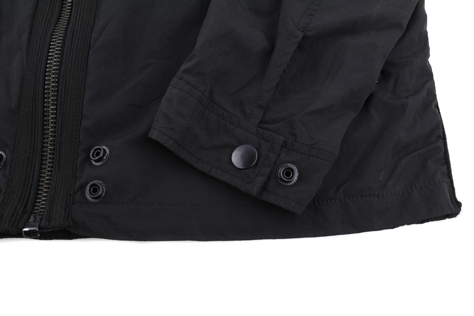 DIESEL J-Rum Men Jacket M Black Band Neck Lined Full Zip Pockets Lightweight