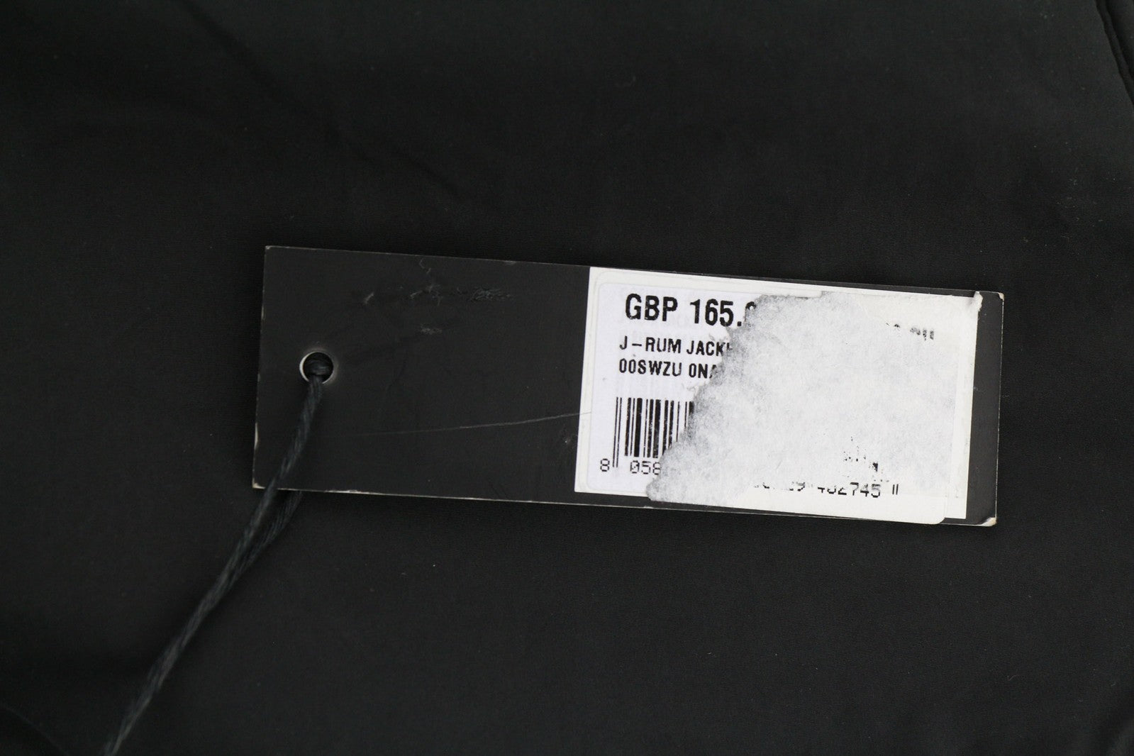 DIESEL J-Rum Men Jacket M Black Band Neck Lined Full Zip Pockets Lightweight