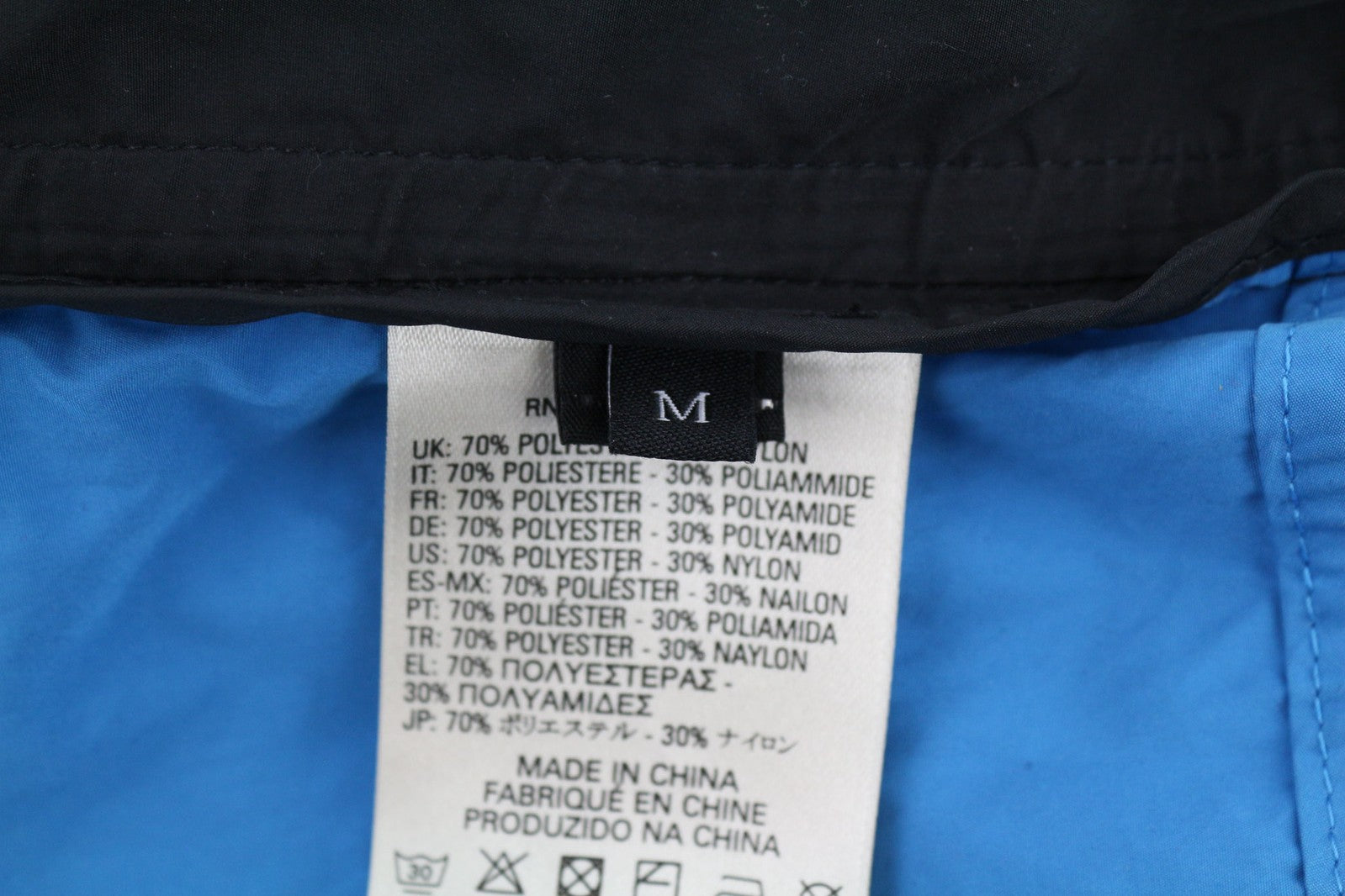 DIESEL J-Rum Men Jacket M Black Band Neck Lined Full Zip Pockets Lightweight