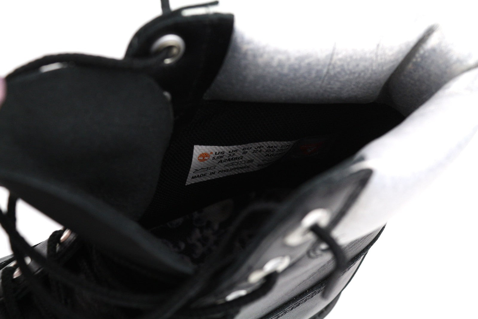 TIMBERLAND A2M8G Women Boots EU36 UK3.5 Black Leather Almond Toe Waterproof