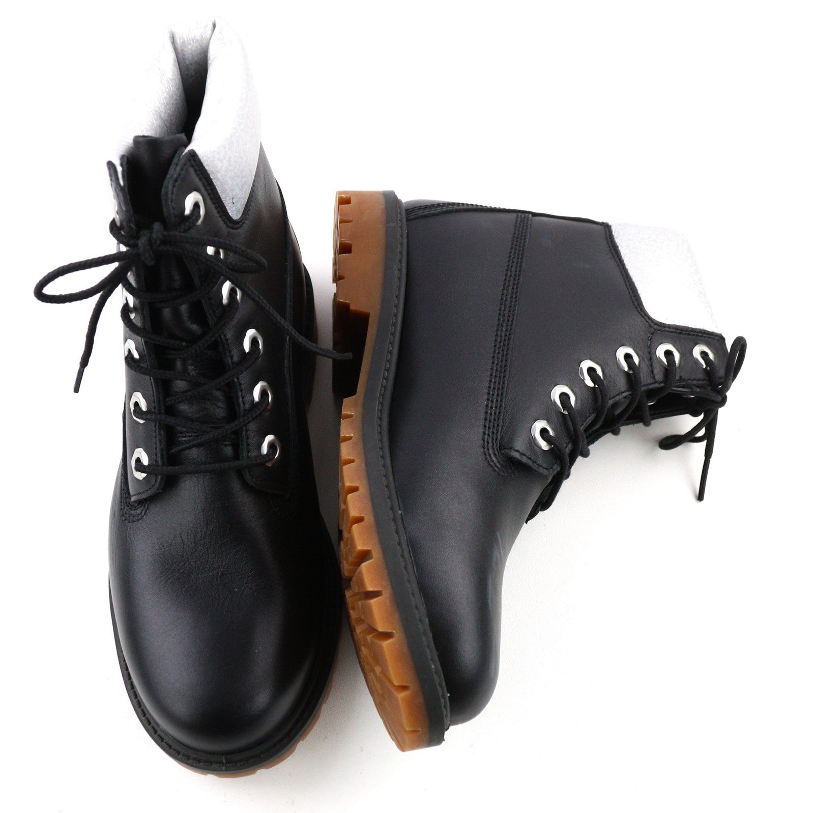 TIMBERLAND A2M8G Women Boots EU36 UK3.5 Black Leather Almond Toe Waterproof