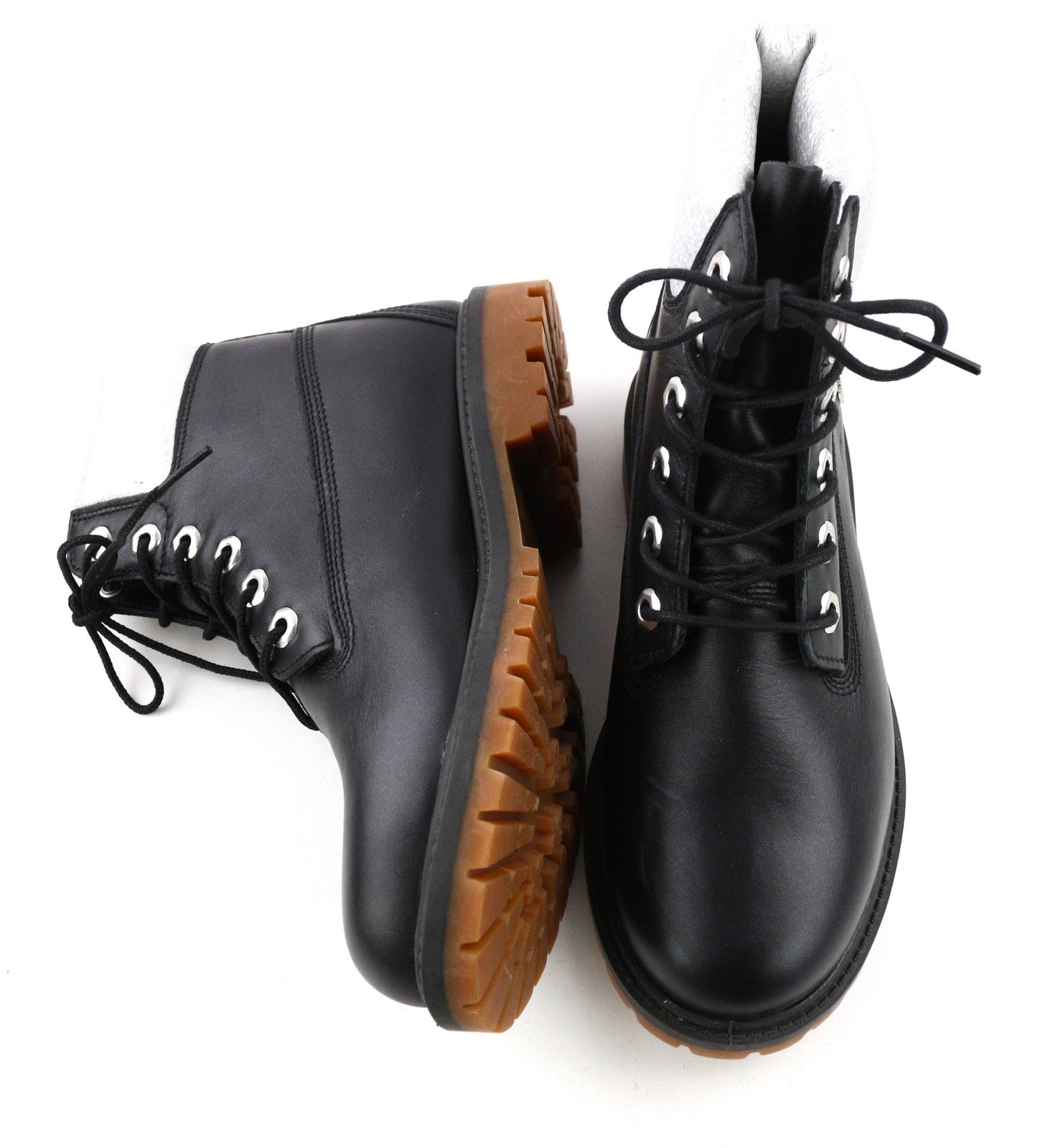 TIMBERLAND A2M8G Women Boots EU36 UK3.5 Black Leather Almond Toe Waterproof