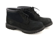 TIMBERLAND A1R2M Women Boots EU38 UK5 Black Leather Lace Up Ankle Top Ortholite