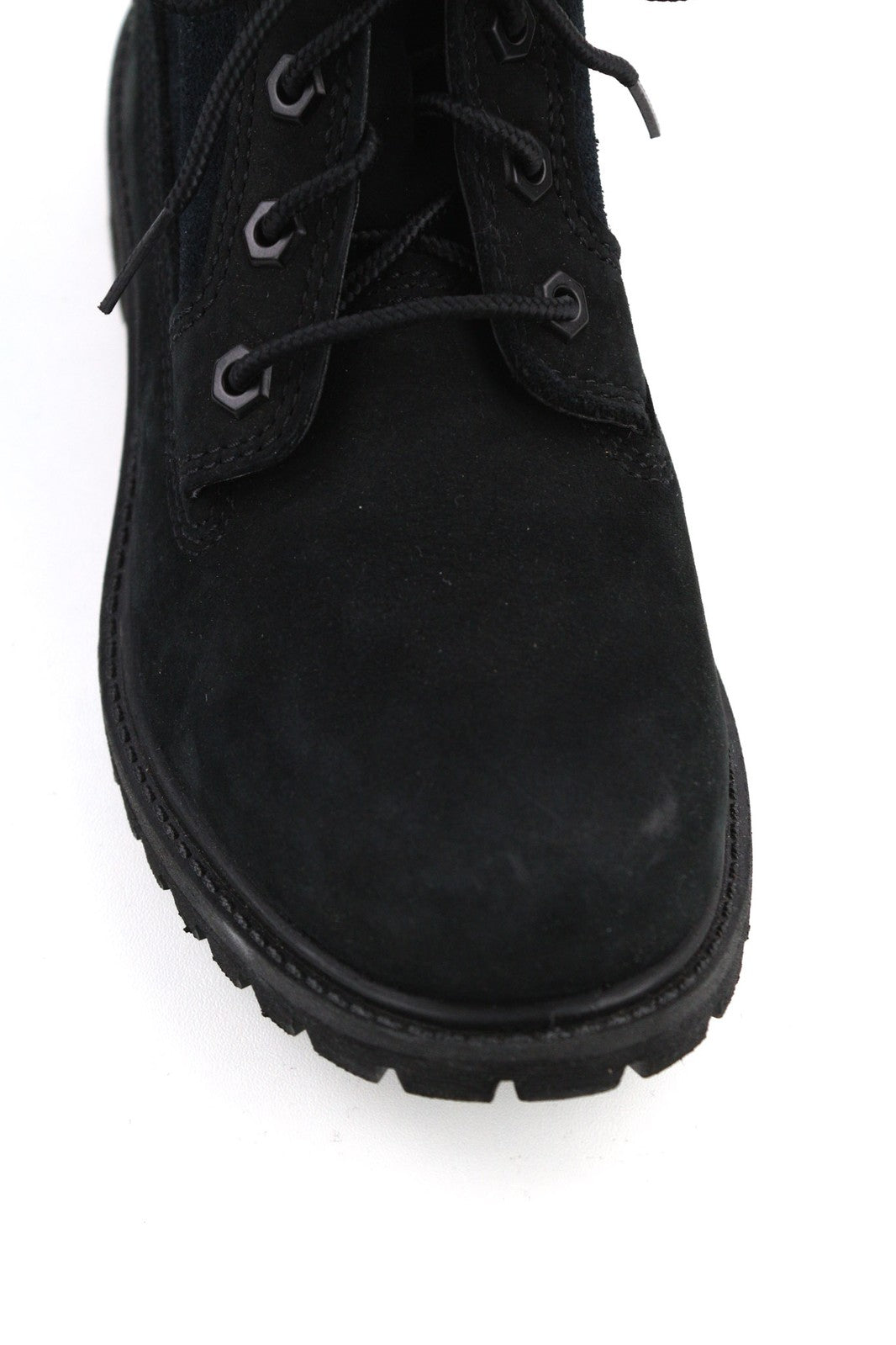 TIMBERLAND A1R2M Women Boots EU38 UK5 Black Leather Lace Up Ankle Top Ortholite