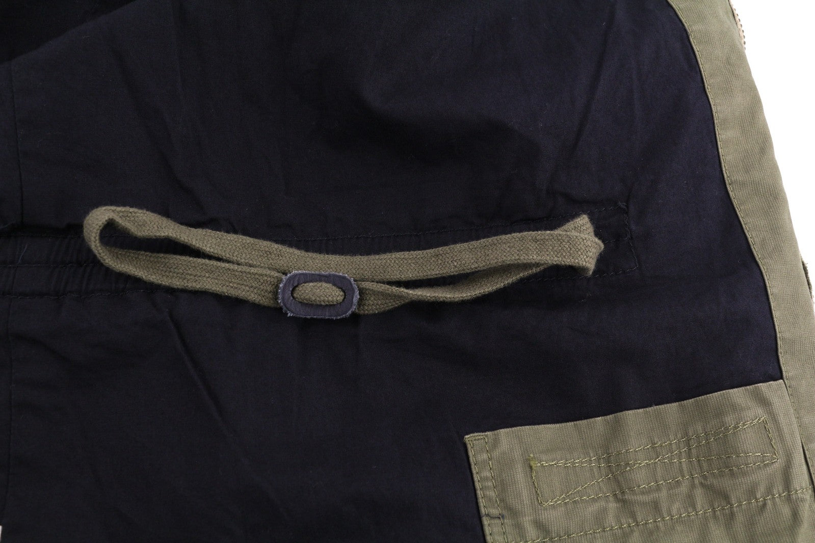 DIESEL Jamede Men Jacket S Khaki Zipper High Neck Lined Drawstring Waist Logo