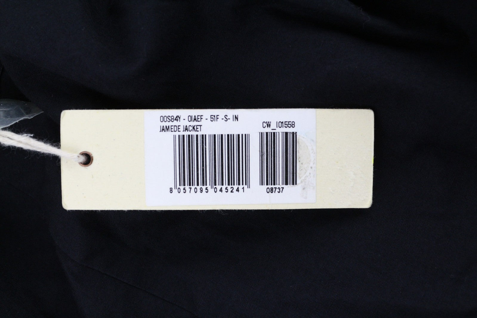 DIESEL Jamede Men Jacket S Khaki Zipper High Neck Lined Drawstring Waist Logo