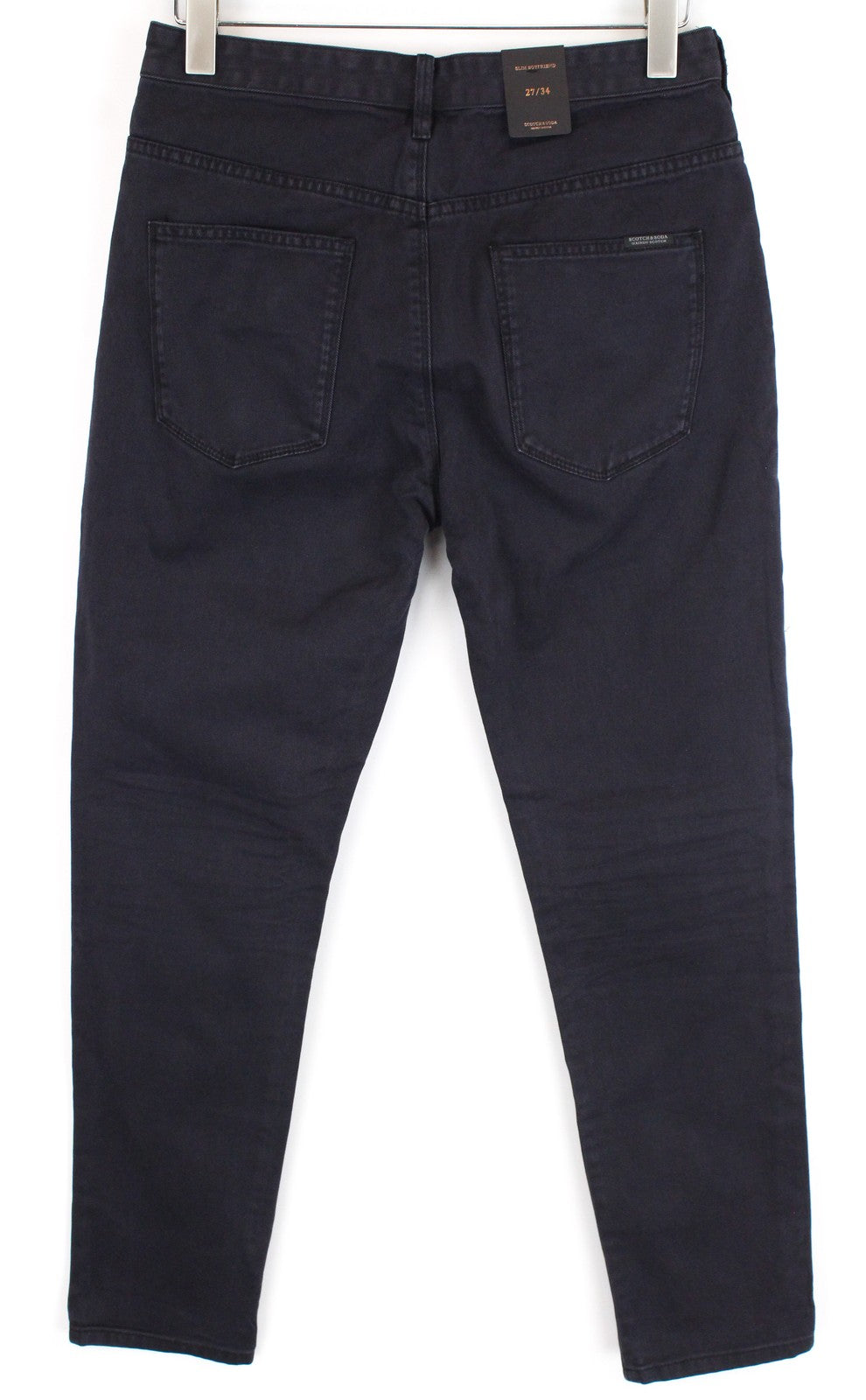 MAISON SCOTCH Women Jeans W27/L34 Slim Boyfriend Fit Ripped Navy Cotton Dyed