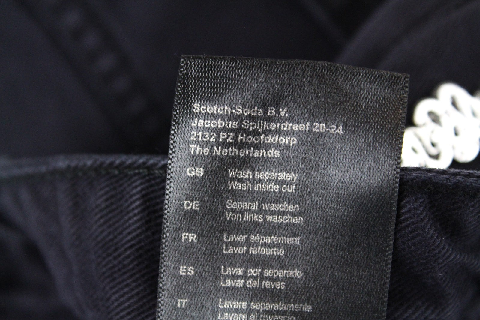 MAISON SCOTCH Women Jeans W27/L34 Slim Boyfriend Fit Ripped Navy Cotton Dyed