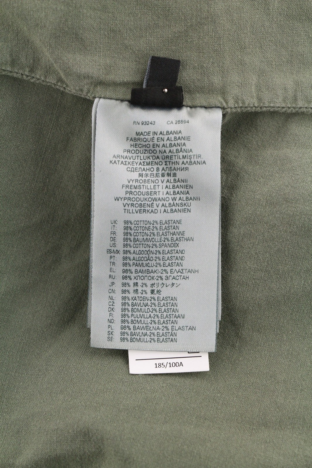 DIESEL J-Georg Men Jacket L Military Denim Zip Distress Lightweight RRP€395