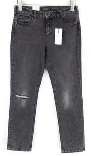 SCOTCH & SODA Supreme Women Jeans W29/L30 Slim Straight Fit Grey Cotton Stretch