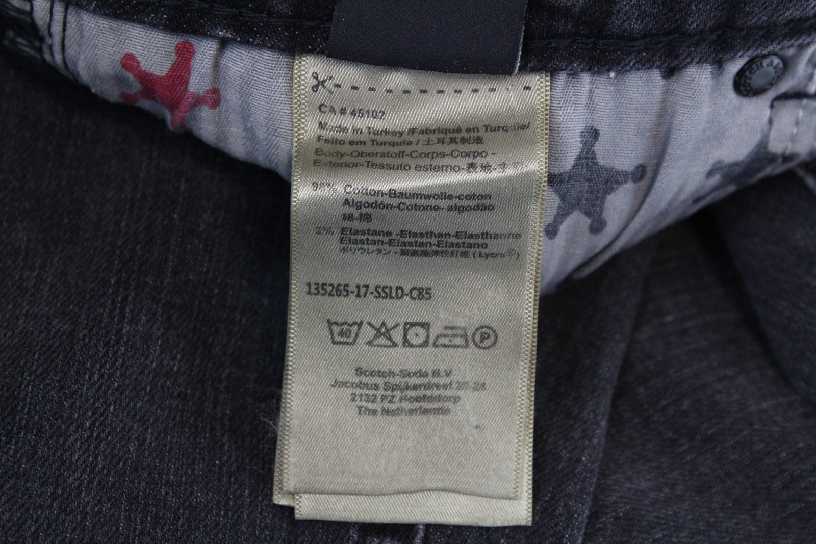 SCOTCH & SODA Supreme Women Jeans W29/L30 Slim Straight Fit Grey Cotton Stretch