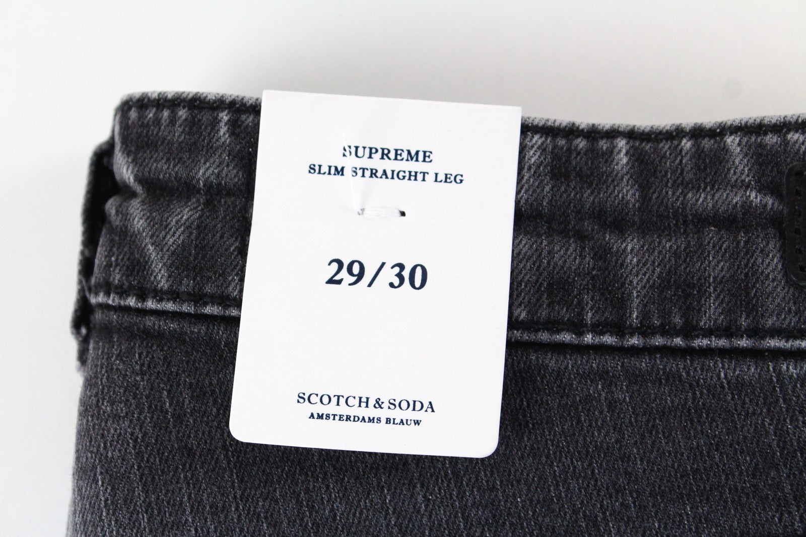 SCOTCH & SODA Supreme Women Jeans W29/L30 Slim Straight Fit Grey Cotton Stretch