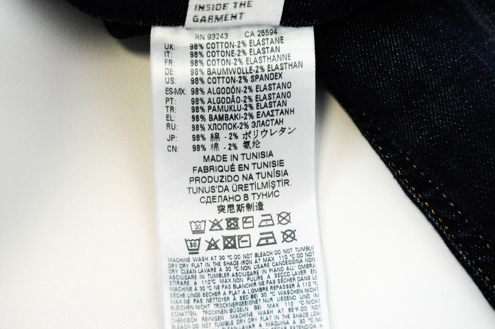 DIESEL Waykee R7NA8 Men Jeans W29/L30 Dark Blue Stretch Straight Leg Denim