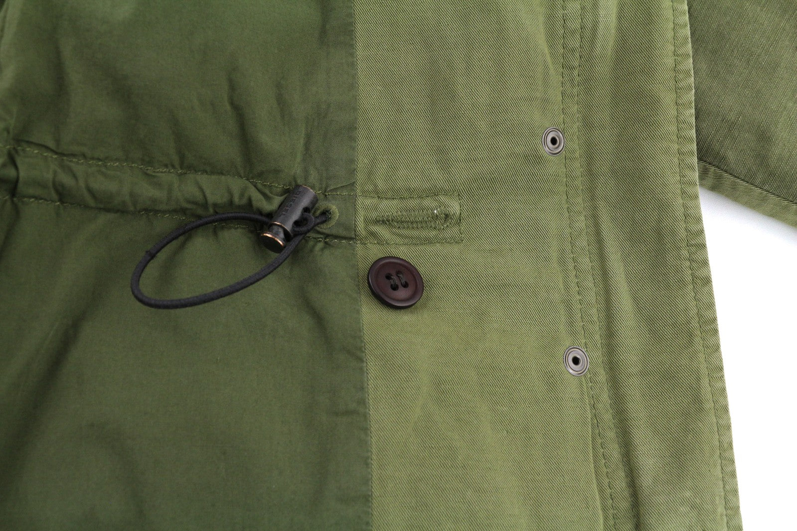 DIESEL G-Claudia Women Jacket S Linen Blend Drawstring Hidden Closure RRP€395