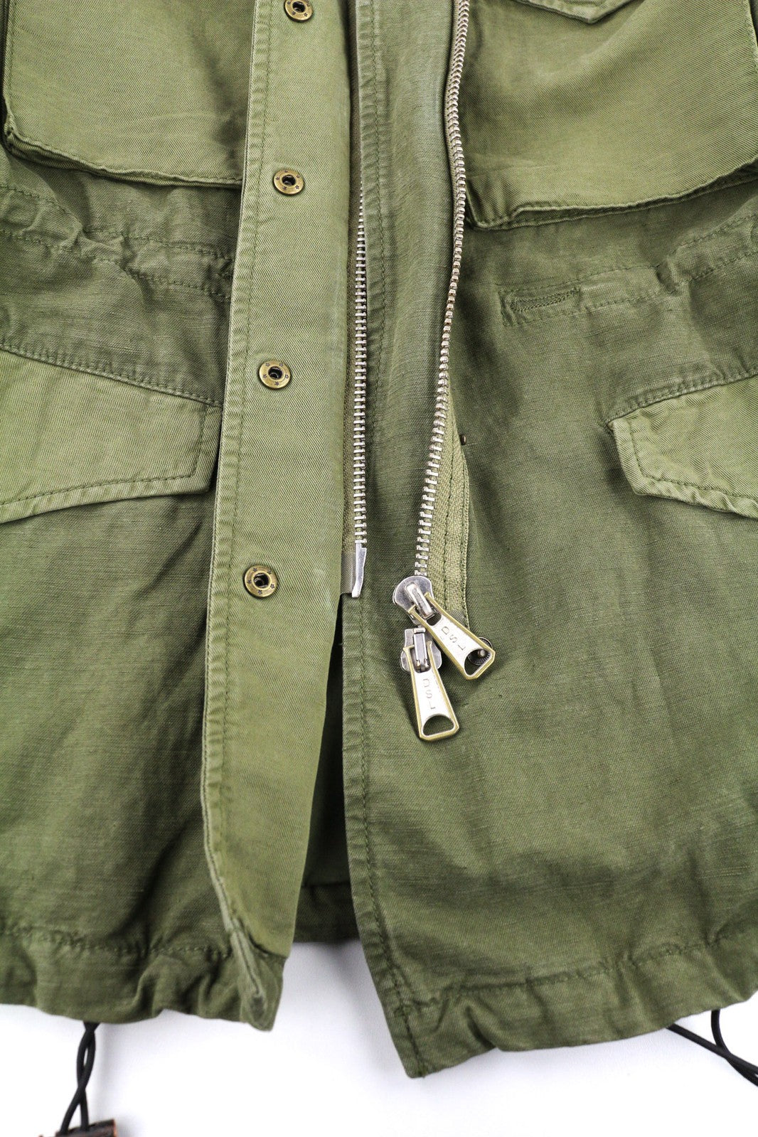 DIESEL G-Claudia Women Jacket S Linen Blend Drawstring Hidden Closure RRP€395