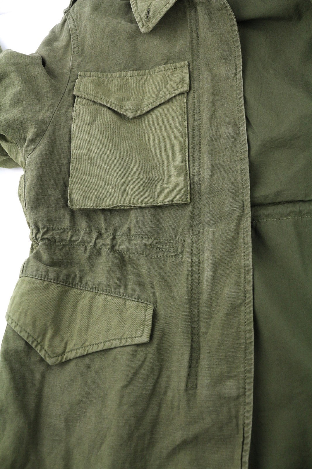 DIESEL G-Claudia Women Jacket S Linen Blend Drawstring Hidden Closure RRP€395