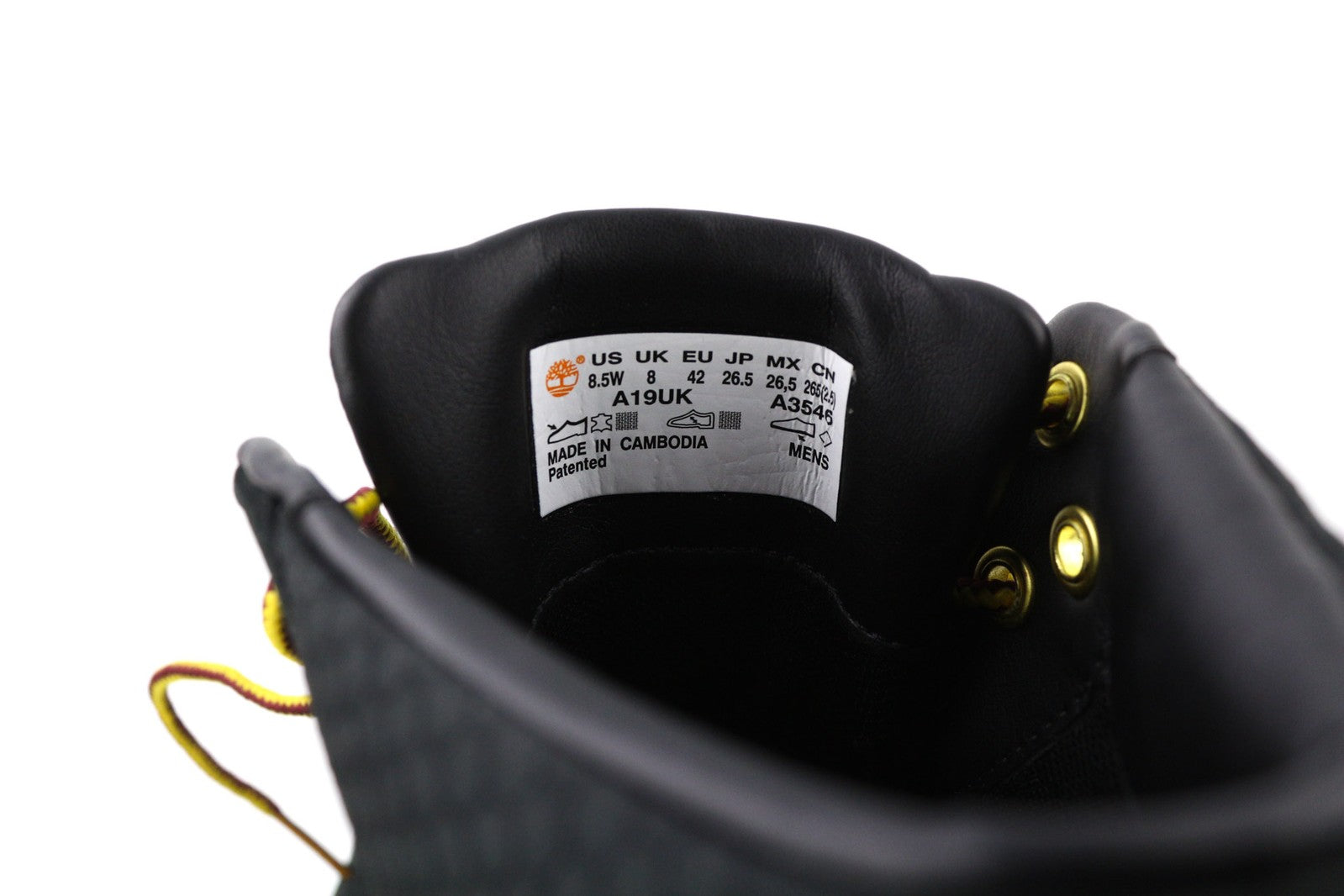 TIMBERLAND A19UK Men Boots EU42 Black Leather Sensorflex Comfort System Logo