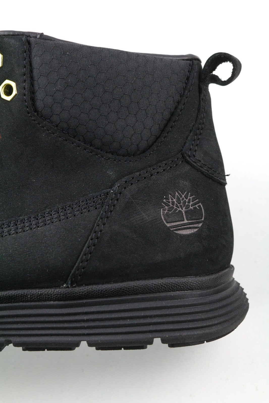 TIMBERLAND A19UK Men Boots EU42 Black Leather Sensorflex Comfort System Logo