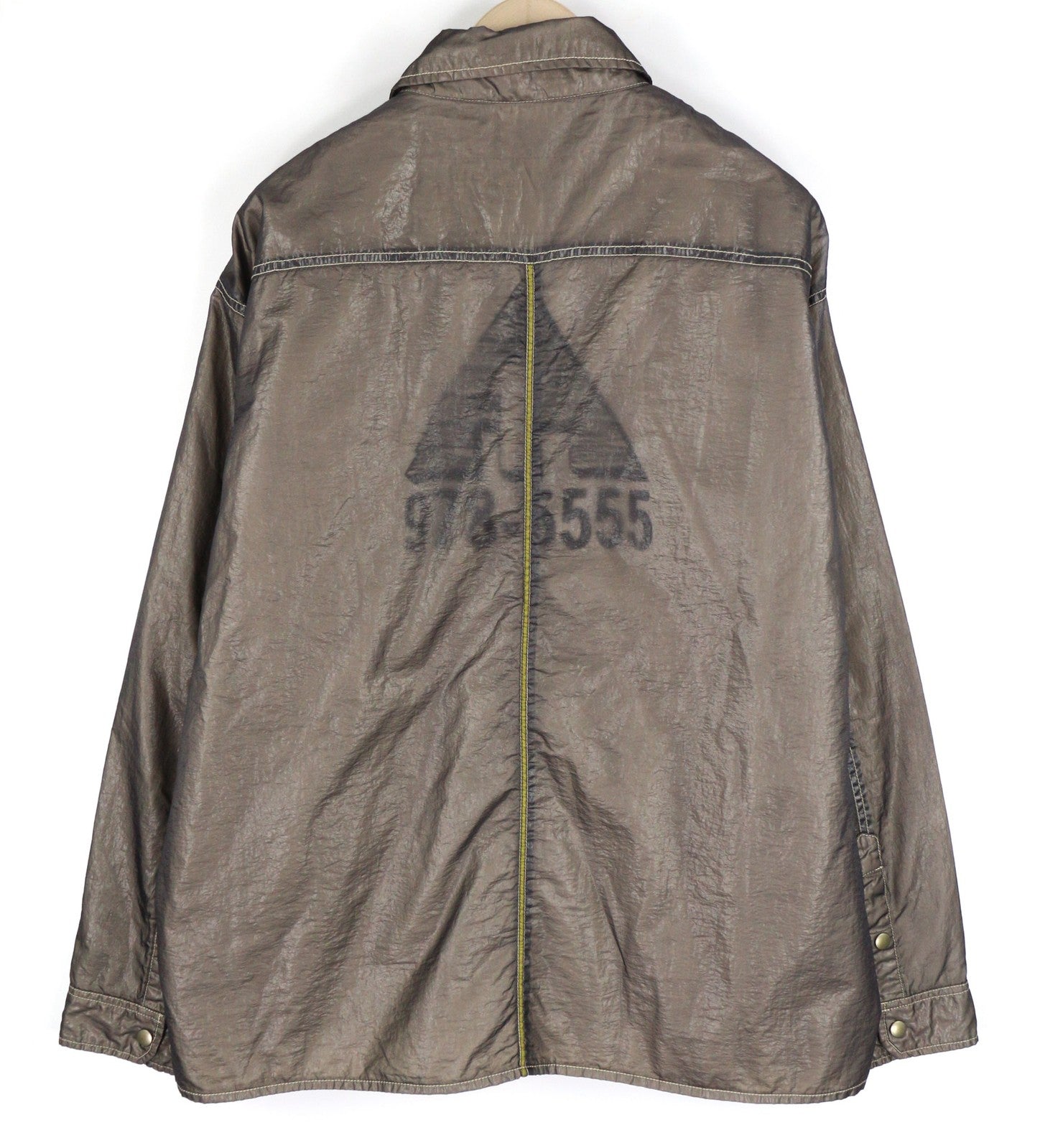 DIESEL S-U24 Men Jacket XL Snap Buttons Shiny Look Lined Lightweight RRP€275