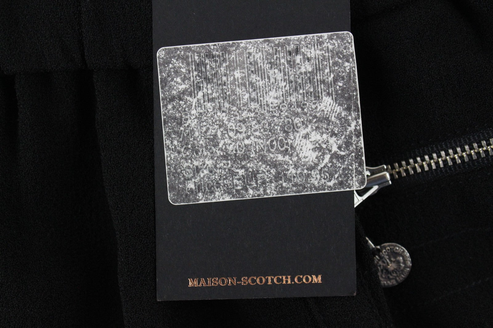 MAISON SCOTCH Women Trousers XS Slim Black Stretch Cotton Blend Pull On