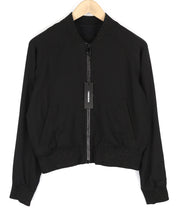 DIESEL G-Absol-L Women Jacket L Black Bomber Zipper Pockets Lined RRP€250