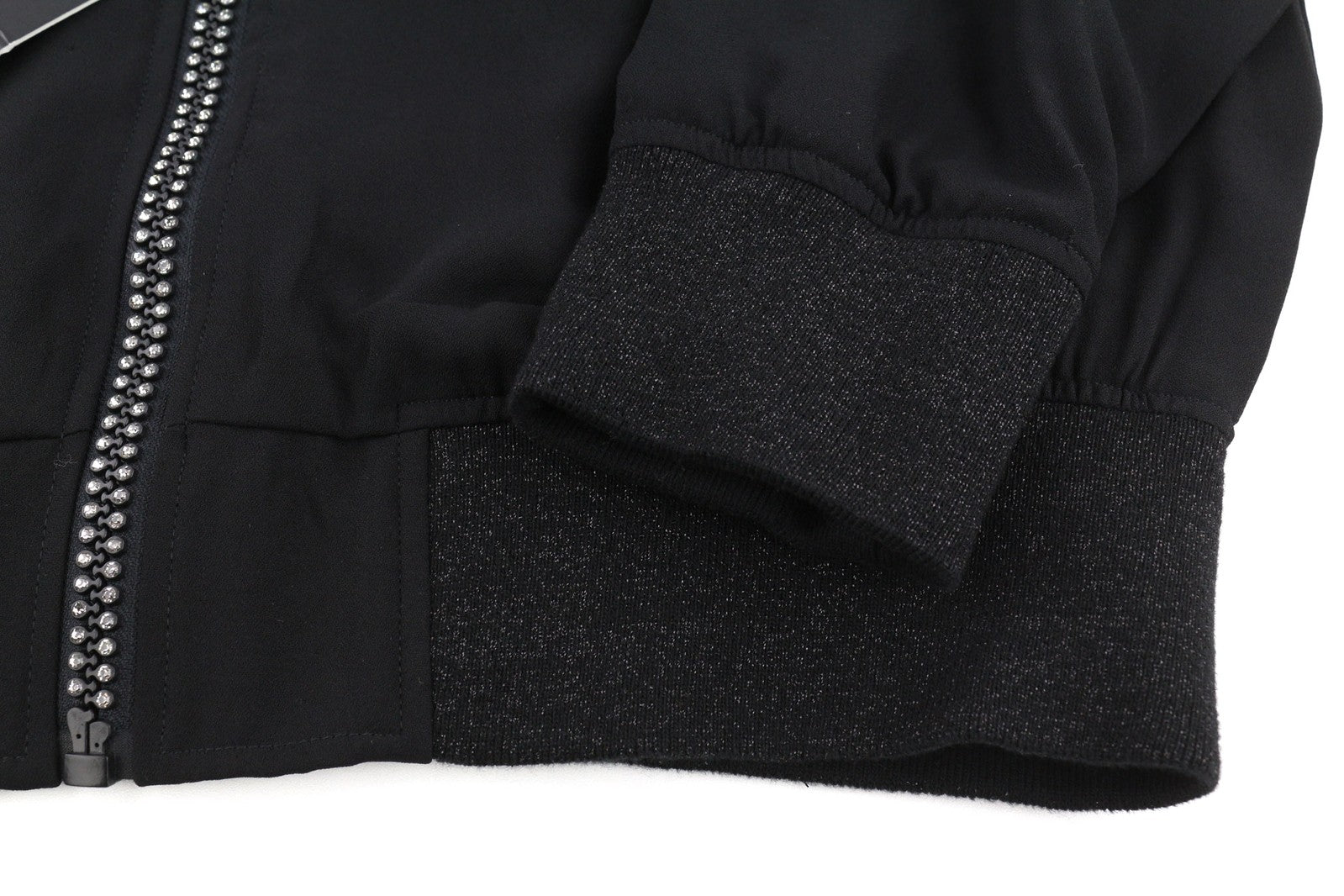 DIESEL G-Absol-L Women Jacket L Black Bomber Zipper Pockets Lined RRP€250