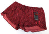 Red Viscose Shorts