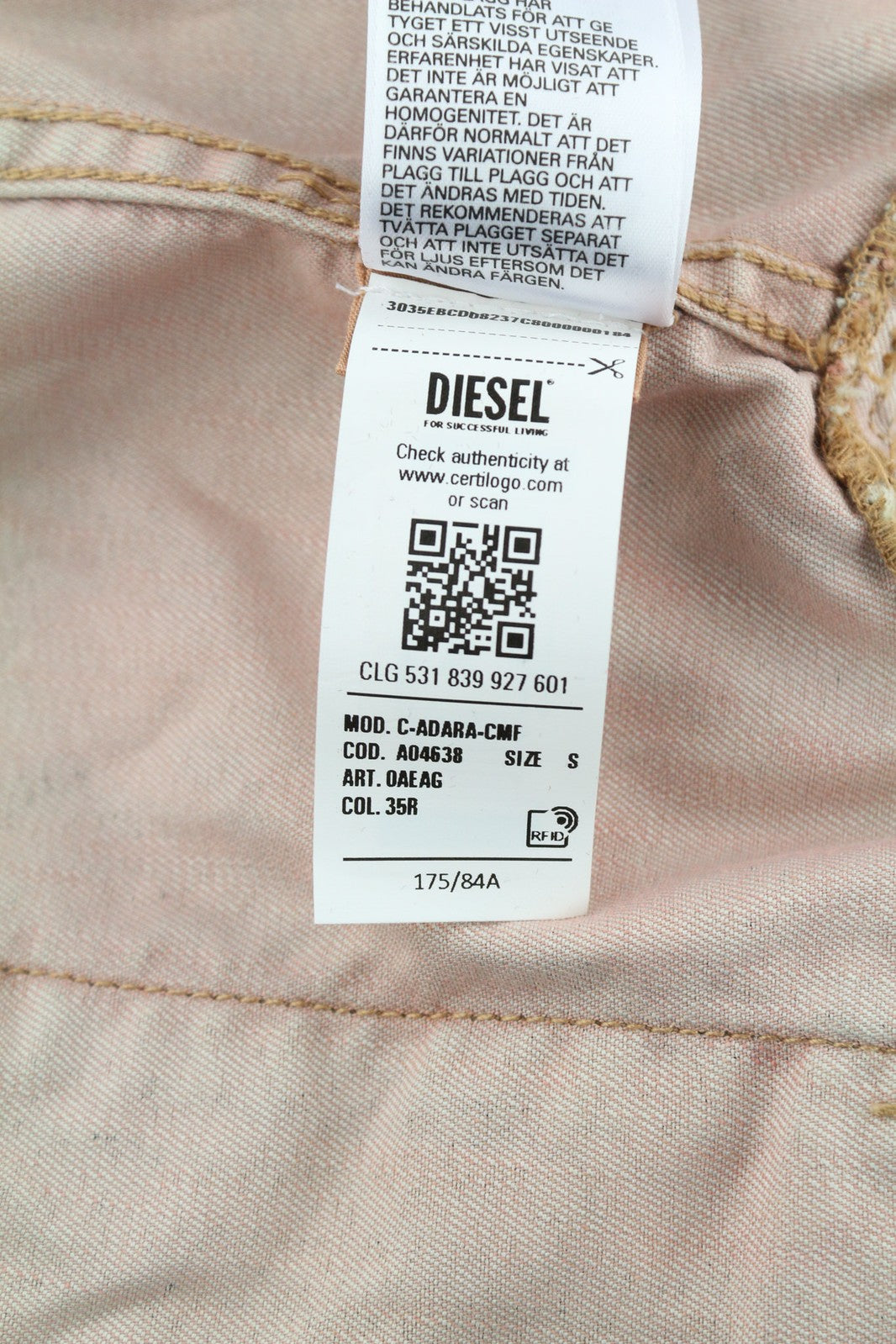 DIESEL C-Adara-Cmf Women Jacket S Short Sleeve Cropped Camouflage RRP175